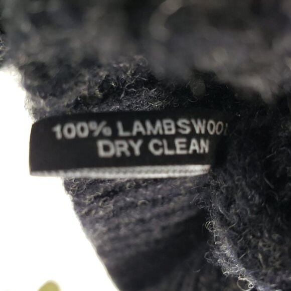 Jo Gordon Oversized Striped Chunky Knit Lambswool Jumper Sweater M  Green Gray - Picture 11 of 11